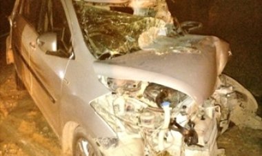 अज्ञात वाहन ने कार को मारी टक्कर एक की मौत