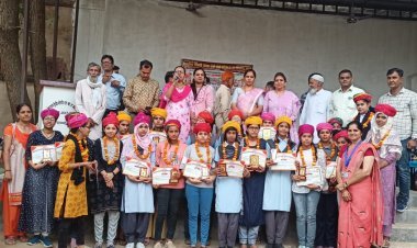 लाडनू के केशर देवी सेठी बालिका विद्यालय में गार्गी पुरस्कार में चयनित 27  बालिकाओं का हुआ सम्मान