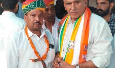 भाजपा परिवर्तन संकल्प यात्रा बावरी समाज ने भी हिम्मताराम बावरी के नेतृत्व में किया स्वागत