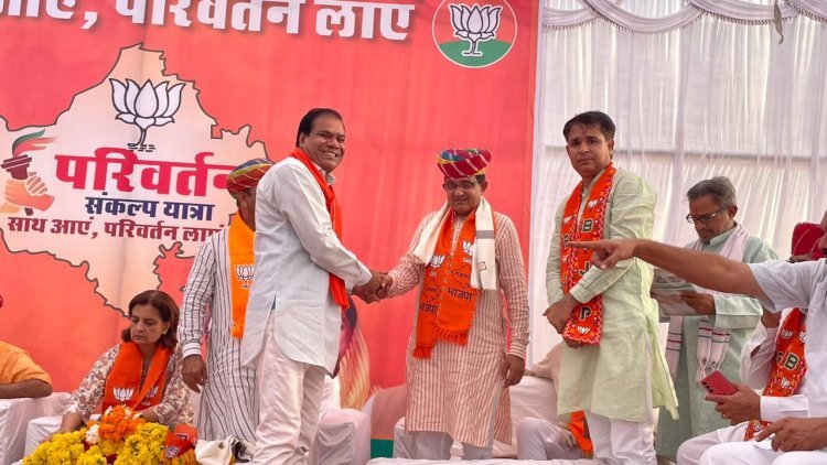 भाजपा परिवर्तन संकल्प यात्रा का युवा नेता सुरेन्द्र पंवार ने किया स्वागत