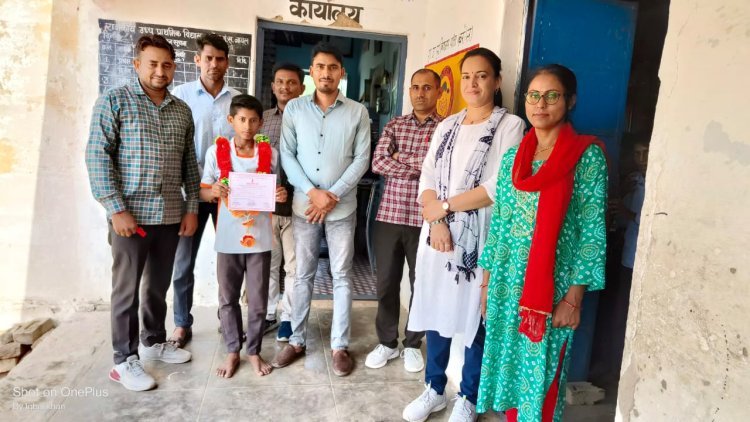 ग्राम दांता राजकीय उच्च प्राथमिक विद्यालय के छात्र का राज्यस्तरीय नेटबाॅल प्रतियोगिता में चयन हुआ है।