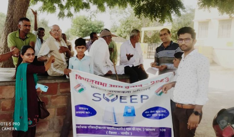 ग्राम पंचायत गौराऊ में मतदाता जागरूकता अभियान के तहत विभिन्न आयोजन किए गए।