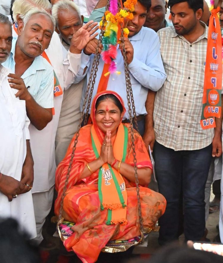 भाजपा और कांग्रेस प्रत्याशीयो ने किया जनसपंर्क।