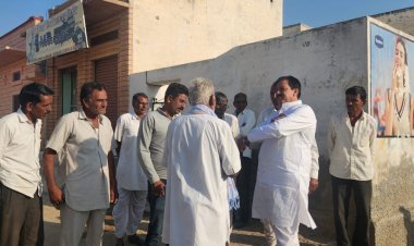 रालोपा नेता बीएल भाटी ने किया जनसपर्क, ग्रामीणों ने अवैध जल कनेक्शन हटाने की मांग।