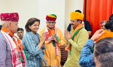 उप मुख्यमंत्री प्रेमचंद बैरवा का भाजपा कार्यकर्ताओं ने किया स्वागत।