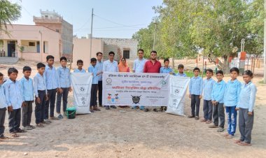 संस्कृत विद्यालय में प्लास्टिक रीसाइक्लिंग योद्धा प्रतियोगिता का आयोजन ।