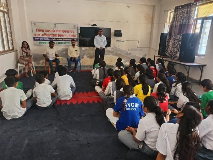 बच्चों को बाल अधिकारों के प्रति किया जागरूकता