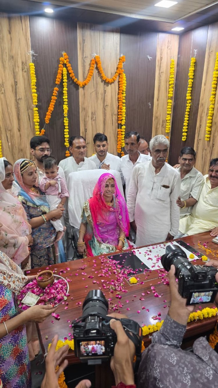जायल नगरपालिका अध्यक्ष कमलेश लोमरोड़ ने संभाला पदभार,  पार्षदों का हुआ स्वागत,